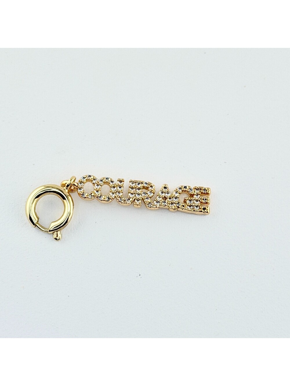 Bomb Party Charm - Courage on Yellow Gold